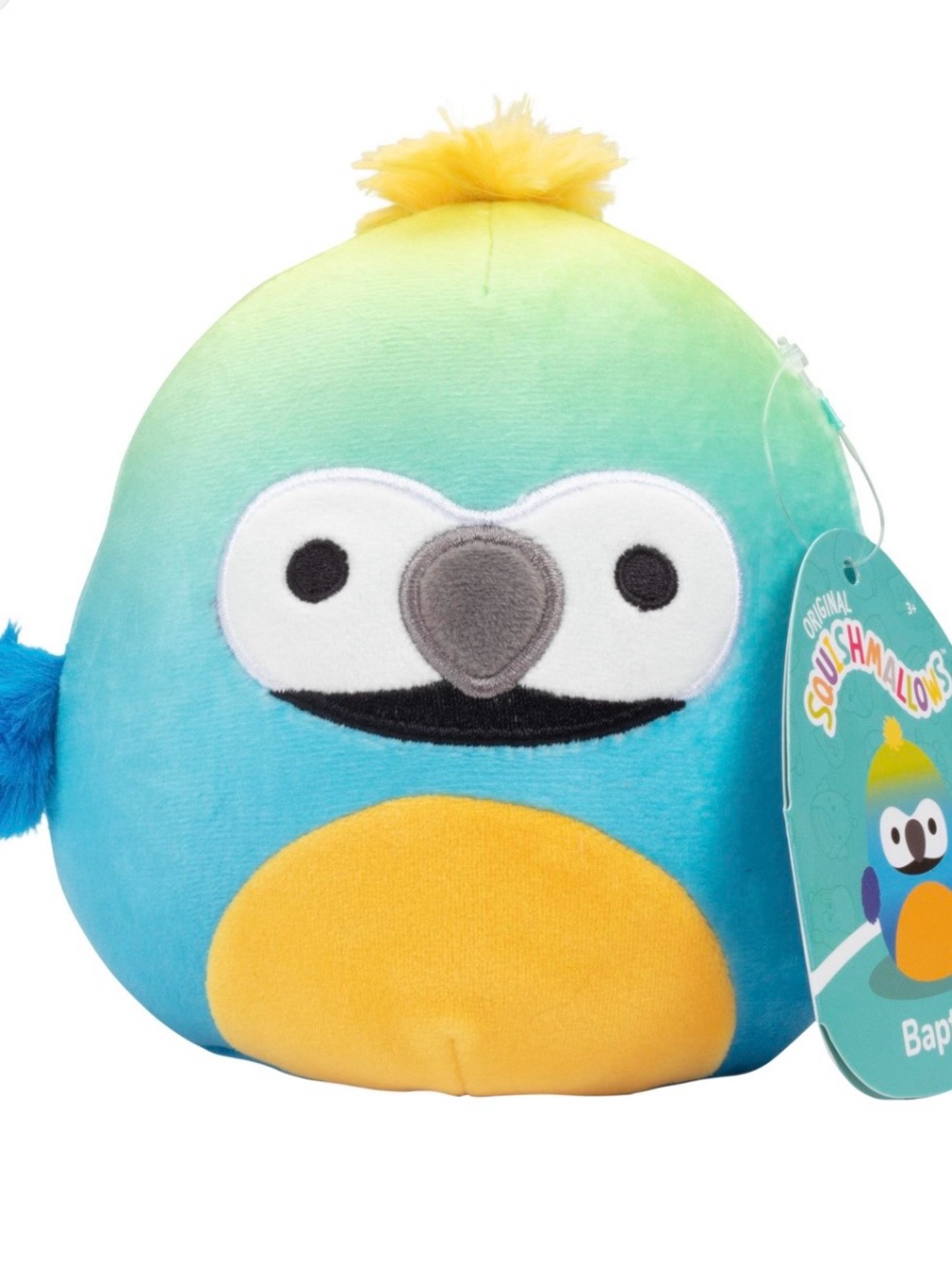 Squishmallows Original 5” Baptise the Macaw Plush Blue Green Yellow Bird w/ Tag